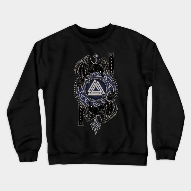 Odin's Ravens Crewneck Sweatshirt by ChocolateRaisinFury